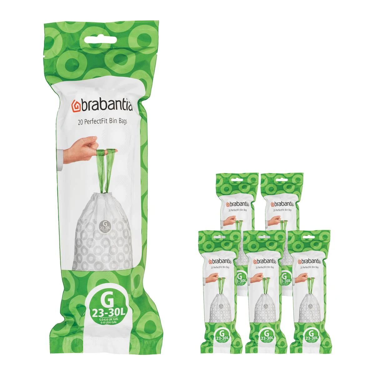 Brabantia Type G PerfectFit Jaarverpakking Afvalzak 23-30 Liter - 120 Stuks 3 Brabantia Type G PerfectFit Jaarverpakking Afvalzak 23-30 Liter - 120 Stuks