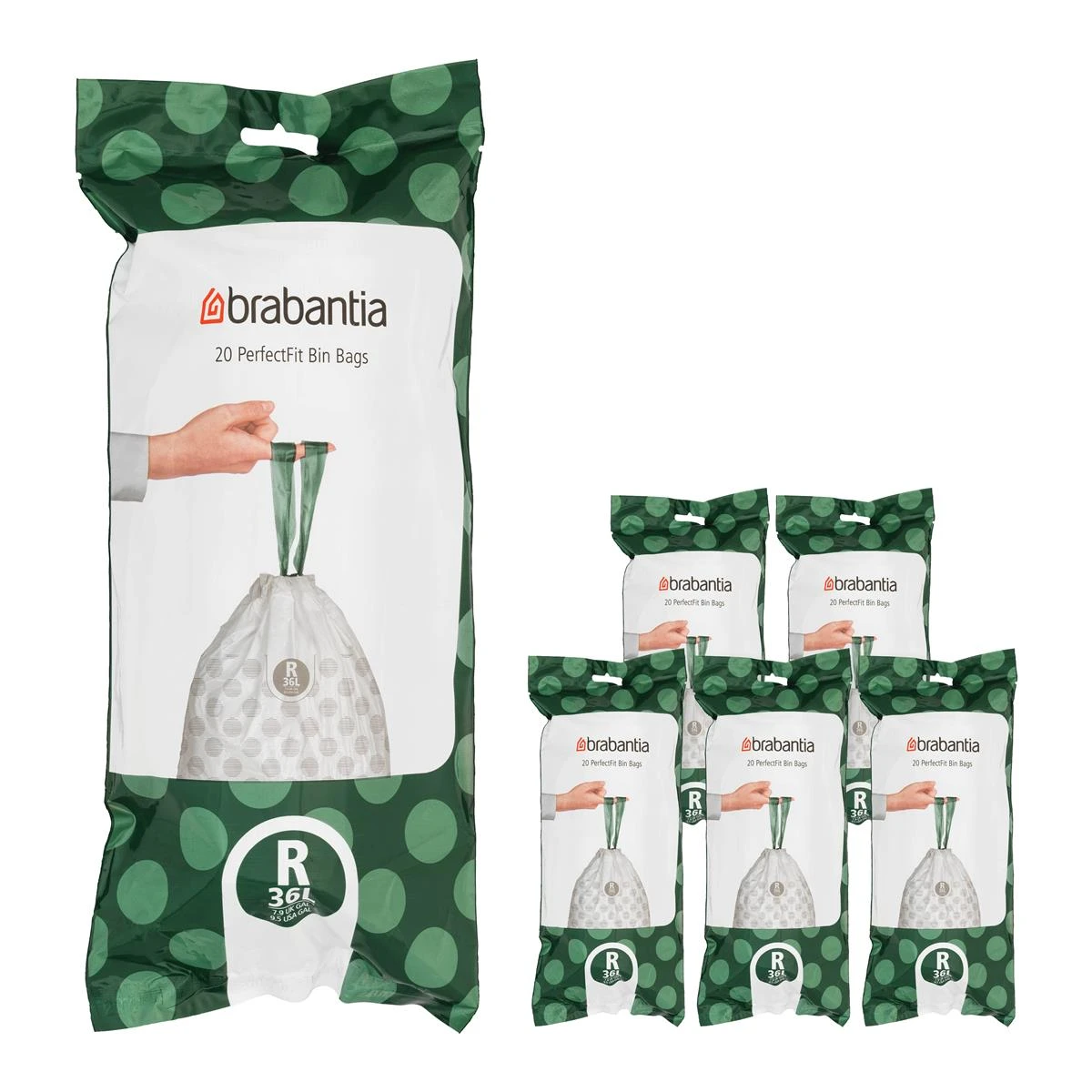 Brabantia Type R PerfectFit Jaarverpakking Afvalzak 36 Liter - 120 Stuks 3 Brabantia Type R PerfectFit Jaarverpakking Afvalzak 36 Liter - 120 Stuks