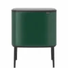 Brabantia Bo Touch Afvalemmer 11 + 23 Liter Pine Green -Brabantia b0020892